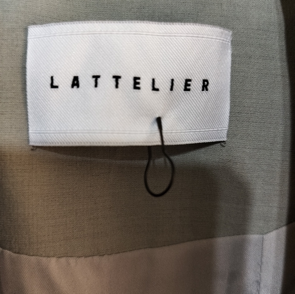 2001) Lattelier Pale Green Boxy Two Button Blazer Size XL. Like New - Picture 15 of 16